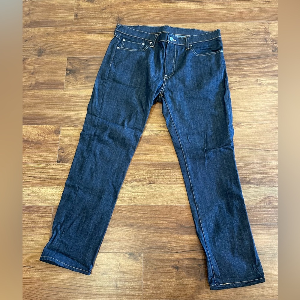 Levi's 511 black label straight leg dark wash jeans